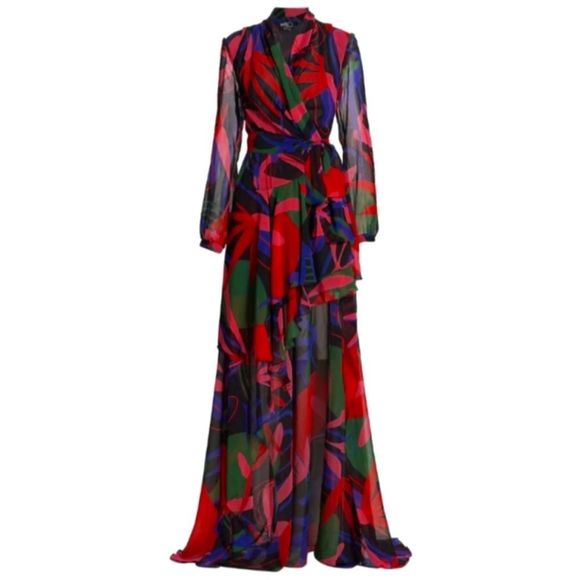 PatBO Rio High Low Wrap Maxi Dress Size 2 - Picture 5 of 7